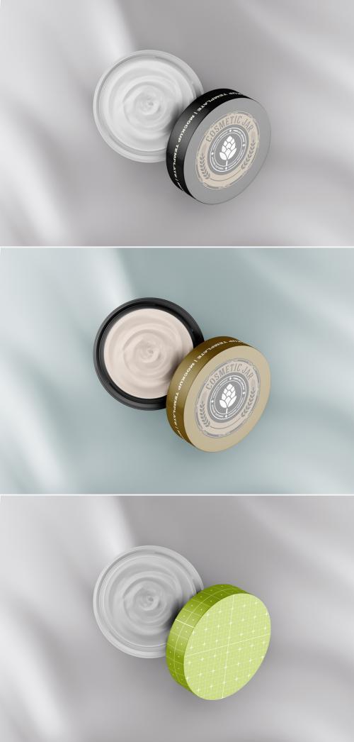 Cream Cosmetic Jar Mockup