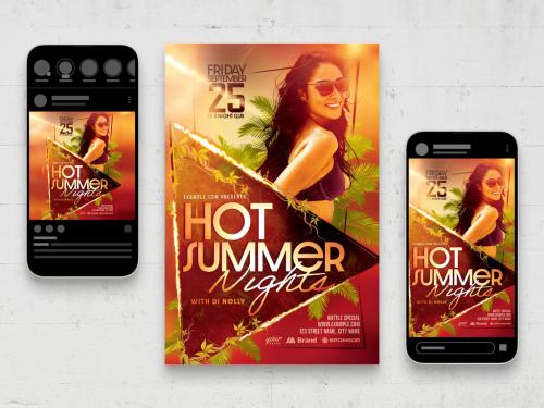 Tropical Summer Party Flyer Layout