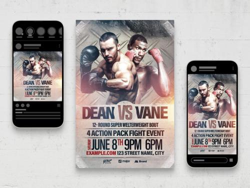 Fight Night Boxing Mma Flyer Poster