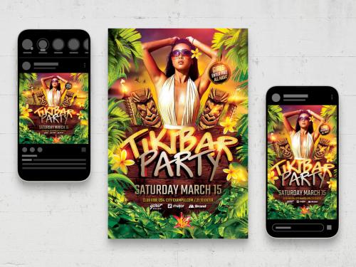 Tiki Bar Party Flyer