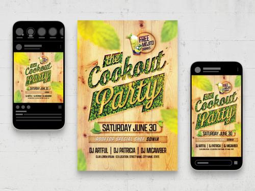 Cookout Potluck Bbq Flyer