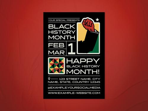 Minimalist Black History Month Flyer