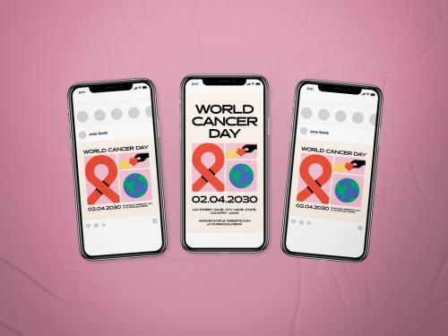 Minimalist World Cancer Day Social Media