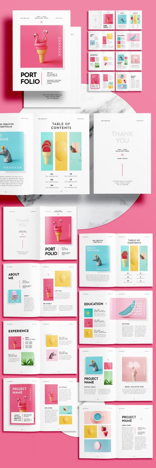 Pink Portfolio Layout