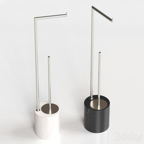 Stand set with bathroom accessories BERTOCCI Carrarino