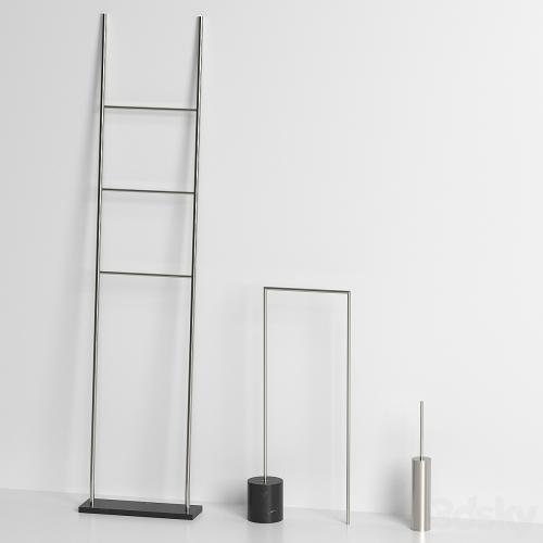 Stand set with bathroom accessories BERTOCCI Carrarino