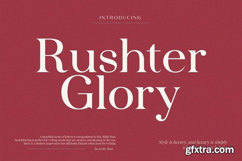 RushterGlory Modern Serif Font BT8TZZ7