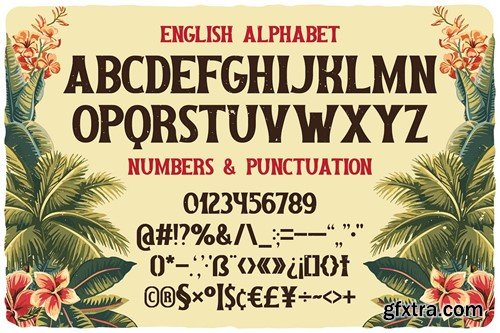 Tropical Tides Vintage Label Font NHXTHBJ