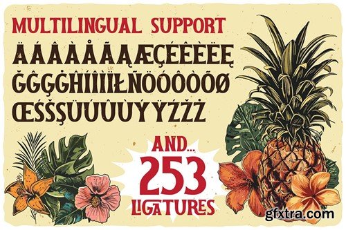 Tropical Tides Vintage Label Font NHXTHBJ