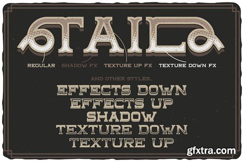 Tailface Vintage Layered Font 275LX9V