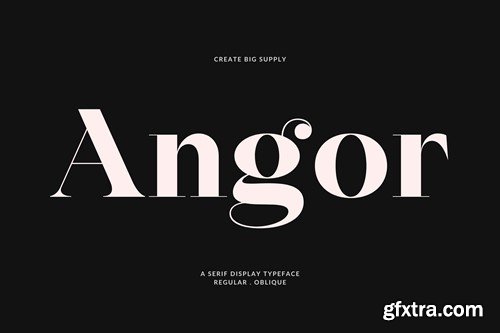 Angor Bold Serif Display Font 6L6L445