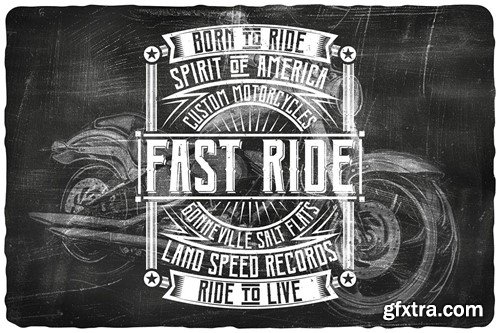 Rebel Rider Vintage Label Font XZ4JZLP