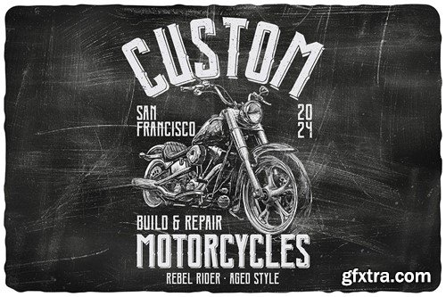 Rebel Rider Vintage Label Font XZ4JZLP