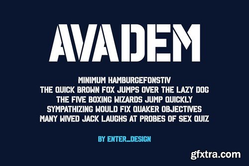 Avadem Font KPZL7J9