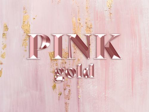 Pink Gold Text Effect