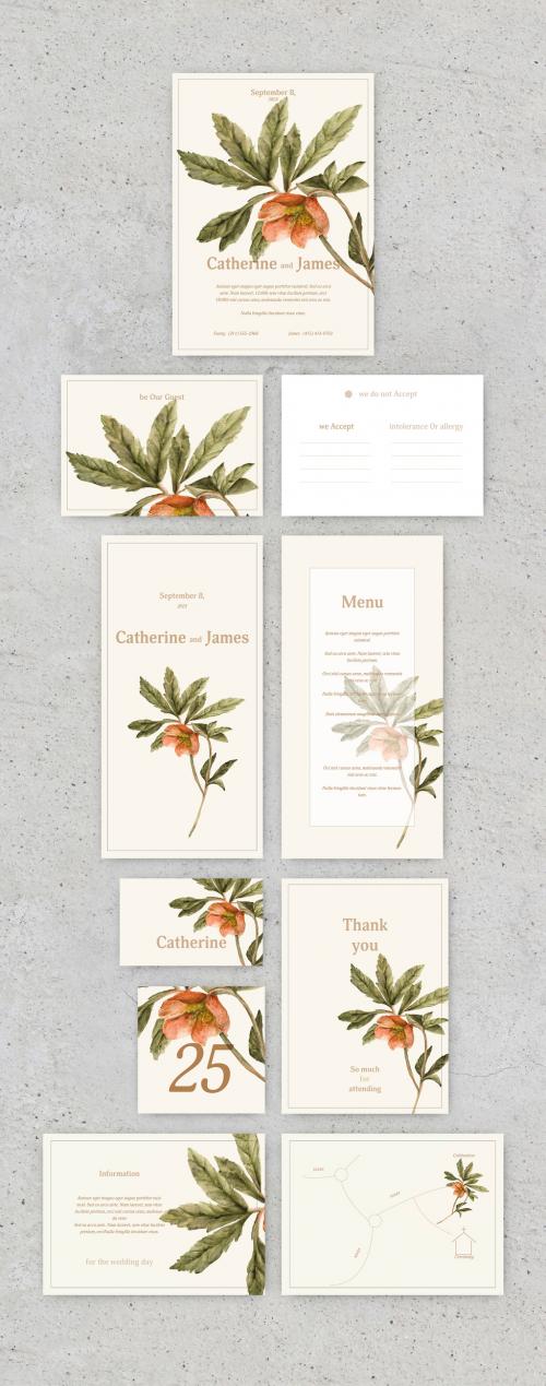 Wedding Stationery Classic Flower