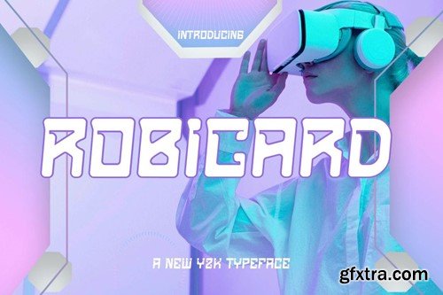 ROBICARD - Y2k Display Typeface TWU79MK