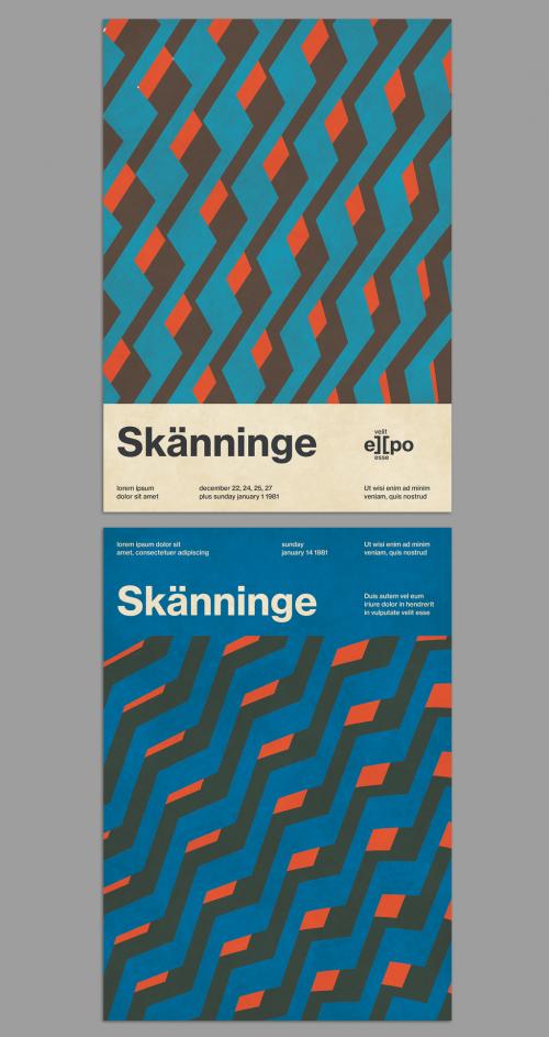 Creative Swiss Modernist Style Poster Layout