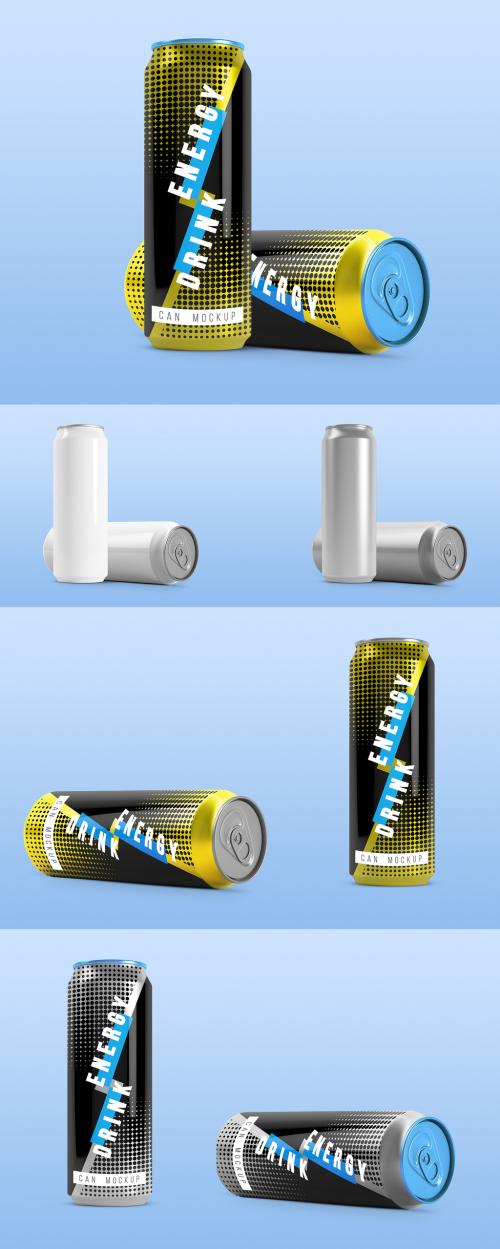 Energy Drink Can Mockup