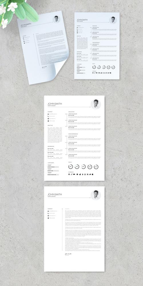 Simple and Clean Resume and Cover Letter Layout