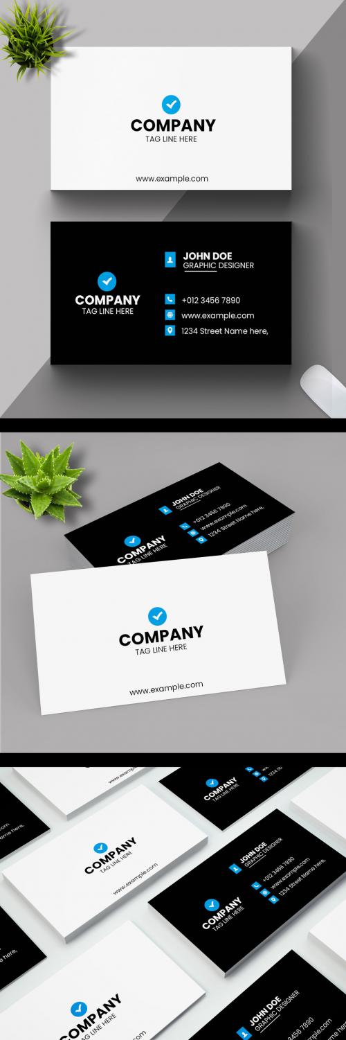 Black Business Card Design