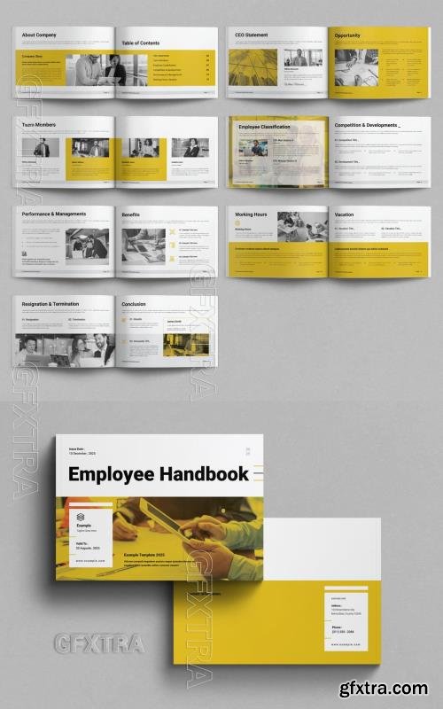 Employee Handbook Layout Design Template Landscape 757179298