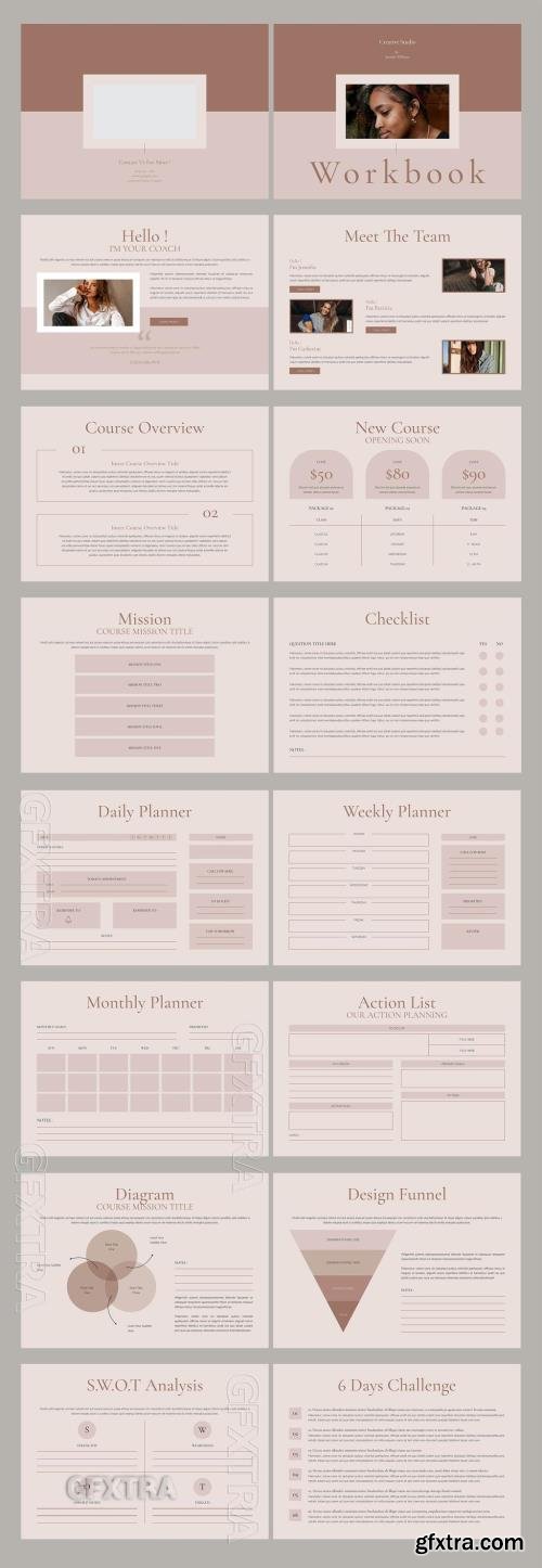 Course Workbook Layout Design Template Landscape 757178955