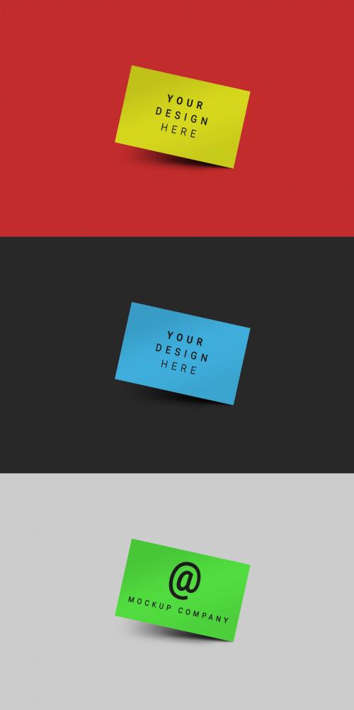 Single Professional Business Card Horizontal Mockup on Removable Background