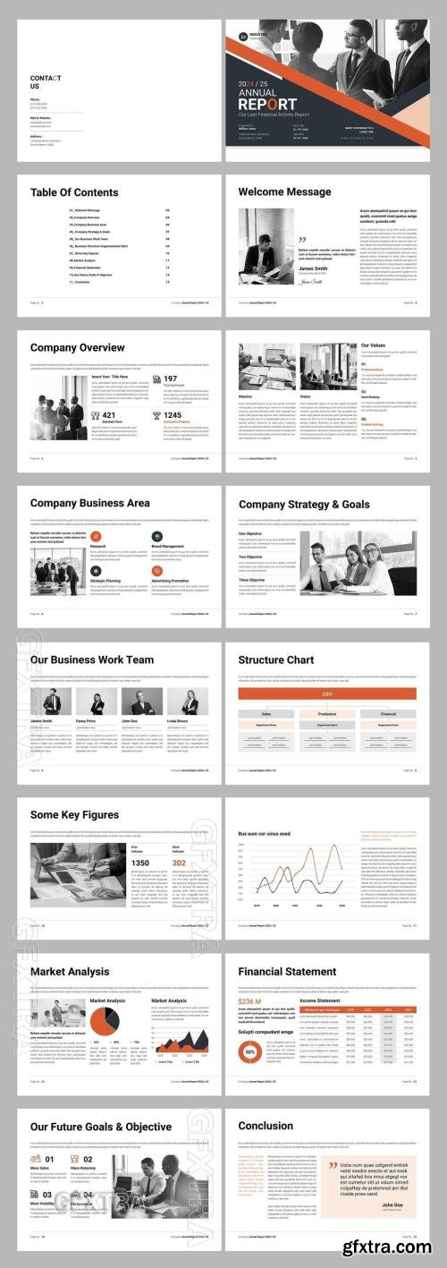 Annual Report Template Landscape 757178386