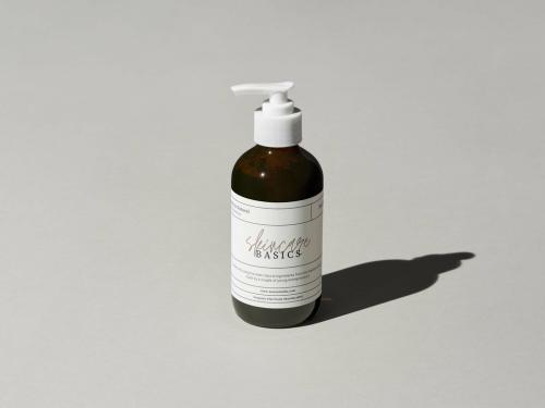 Beauty Pump Bottle with Label Mockup