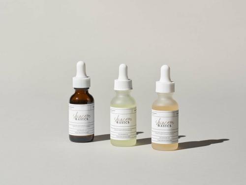 Array of Three Dropper Bottles Mockup