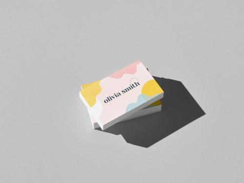 Stack of Business Cards Mockup