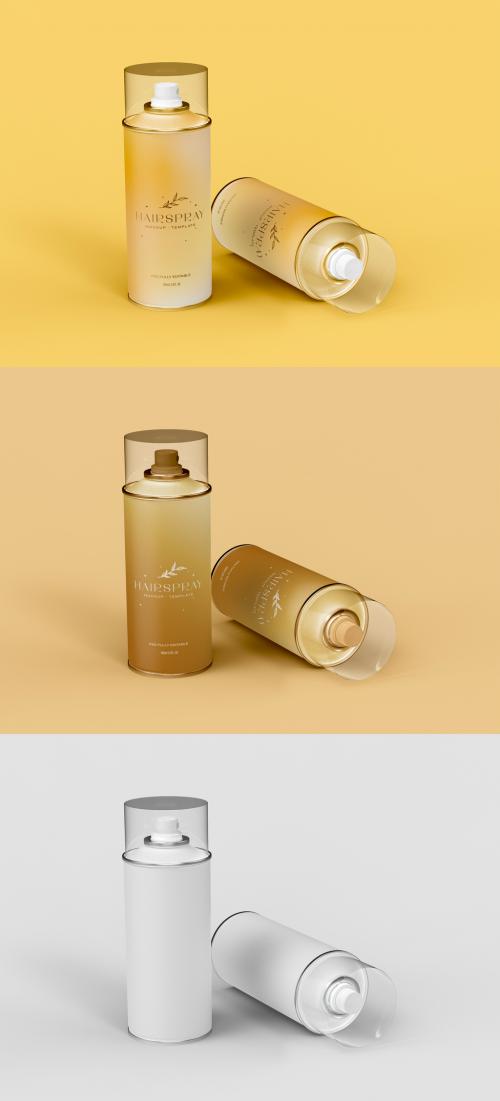 Two Hair Spray Mockup