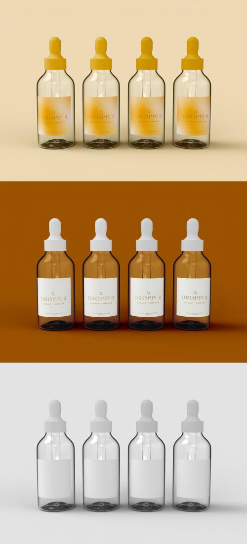 Glass Dropper Bottles Mockup