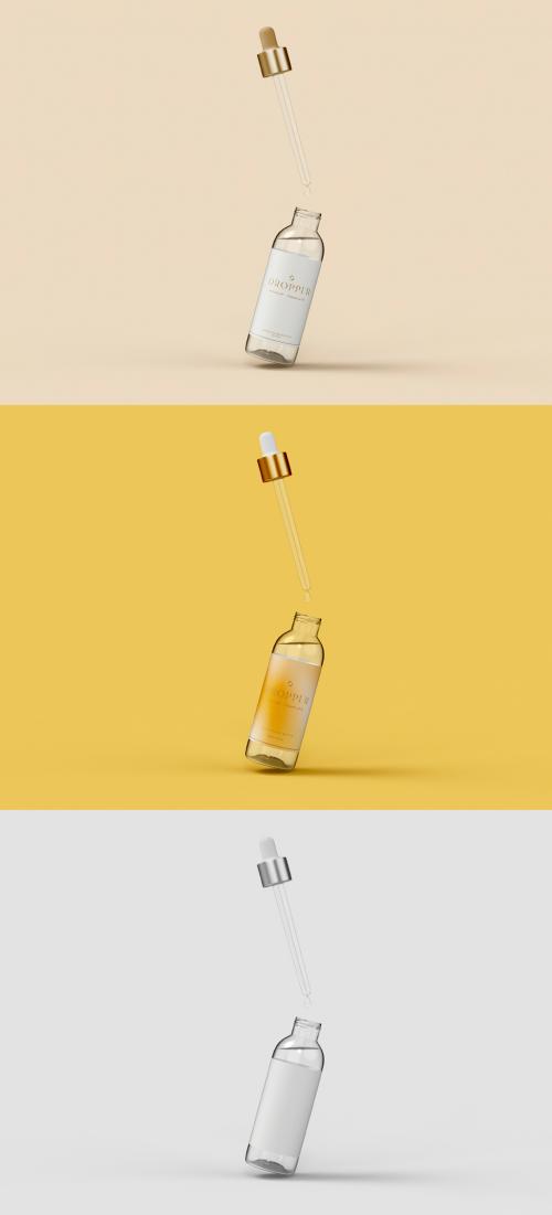 Open Dropper Bottle Mockup