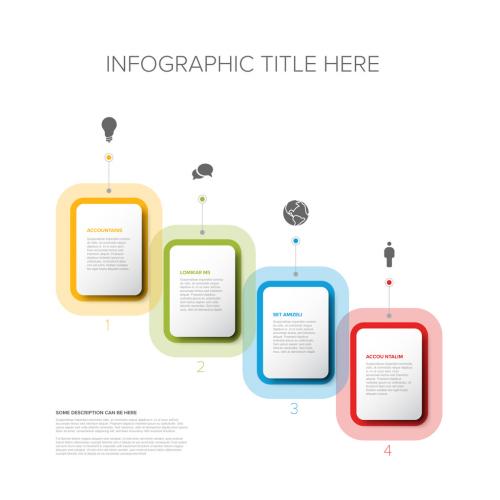 Multipurpose Infographic with Four Restangle Elements