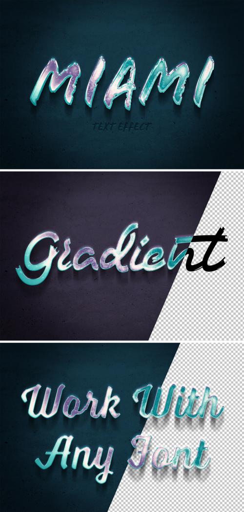 Chrome Metal Text Effect Mockup with Glossy Gradient