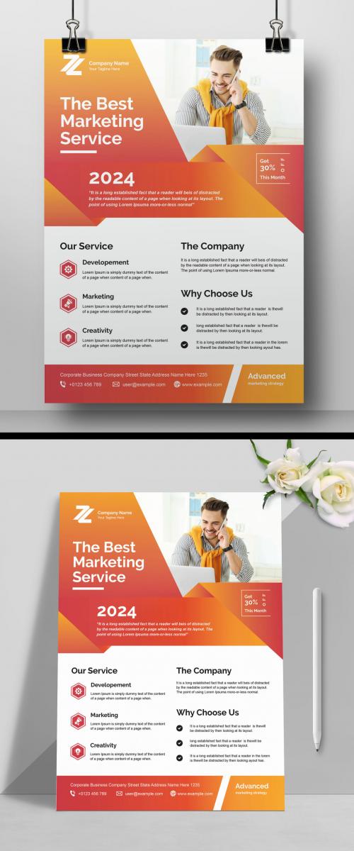 Multi Color Corporate Flyer Template