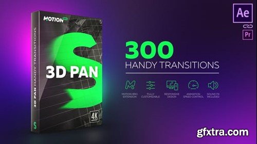 Videohive 3D Pan Transitions 21416030