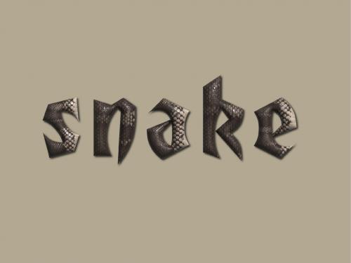 3D Snake Texture Text Effect