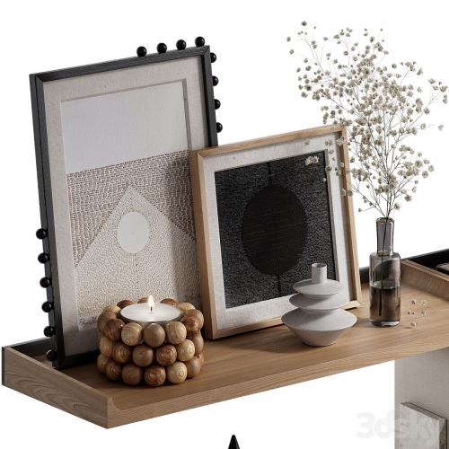 Shelves with decorative set