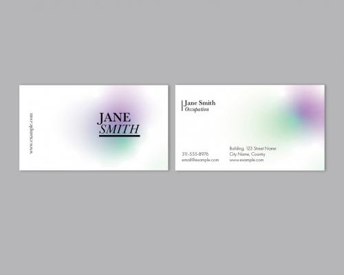 Business Card with Gradient Accent