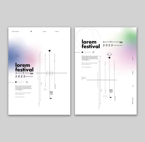 Festival Poster Layout with Gradient Accent