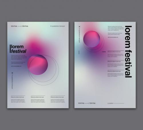 Event Poster Layout with Pink Gradient Accent