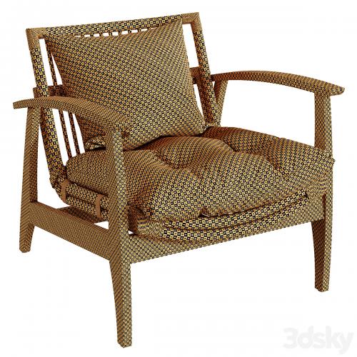 CB2 - Noelie Rattan Lounge Chair with Cushion