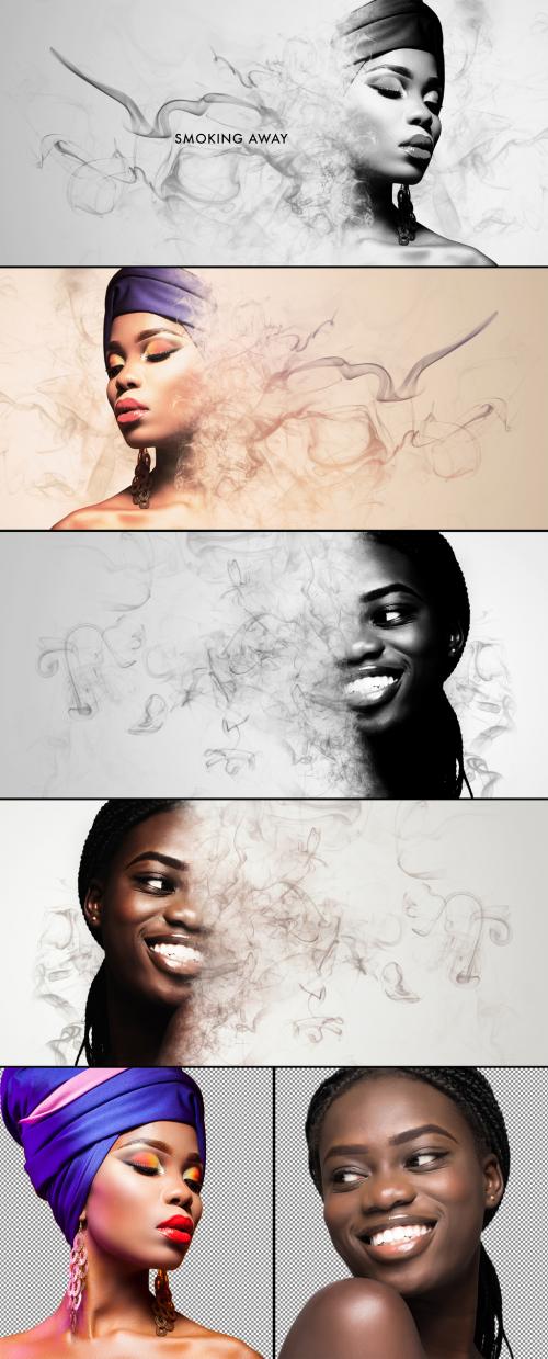 Smoke dispersion Portrait Effect