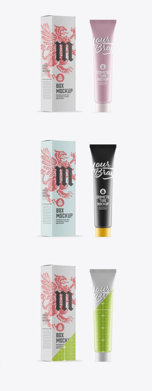 Box and Cosmetic Tube Mockup