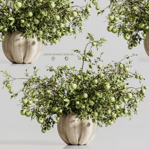 apple plants bouquet vase 34