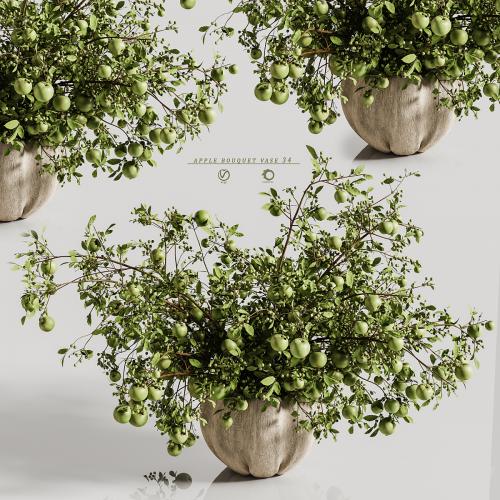 apple plants bouquet vase 34