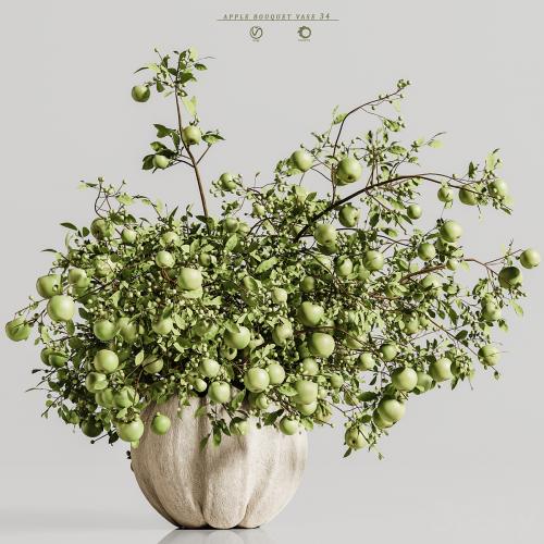 apple plants bouquet vase 34